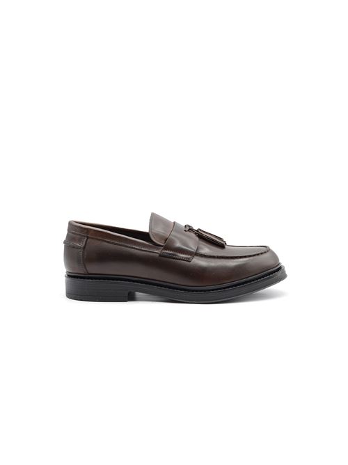 MOCASSINO CON NAPPINE MARRONE ZANFRINI | 363 02VTDM